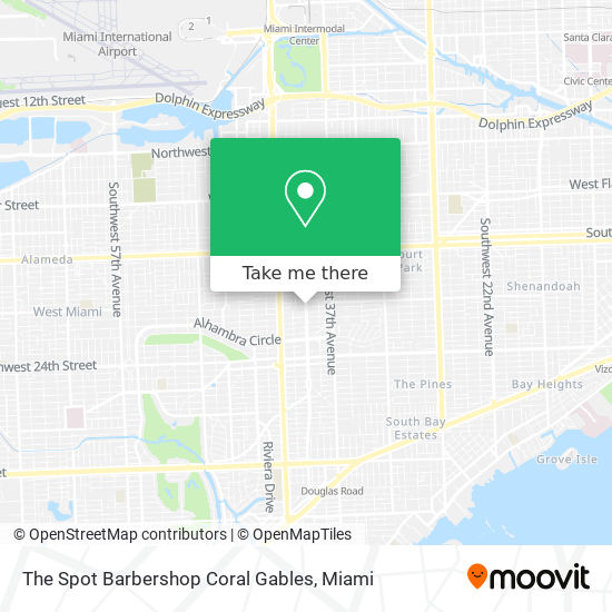 The Spot Barbershop Coral Gables map