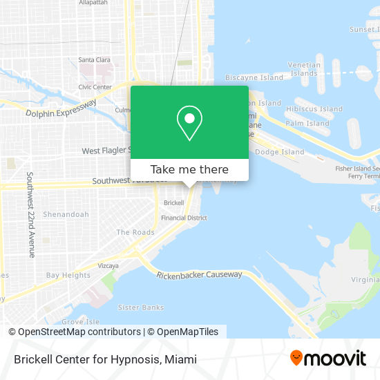 Brickell Center for Hypnosis map