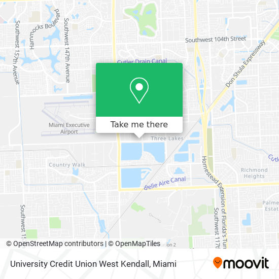 Mapa de University Credit Union West Kendall
