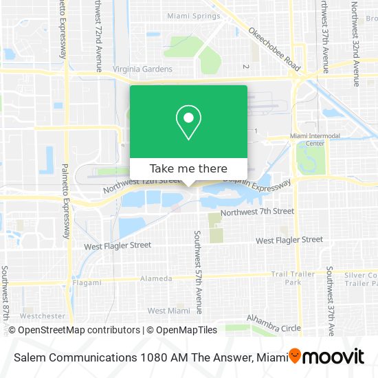 Mapa de Salem Communications 1080 AM The Answer