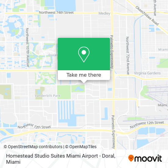 Homestead Studio Suites Miami Airport - Doral map