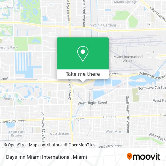Days Inn Miami International map