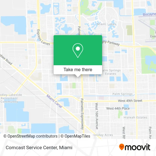 Mapa de Comcast Service Center
