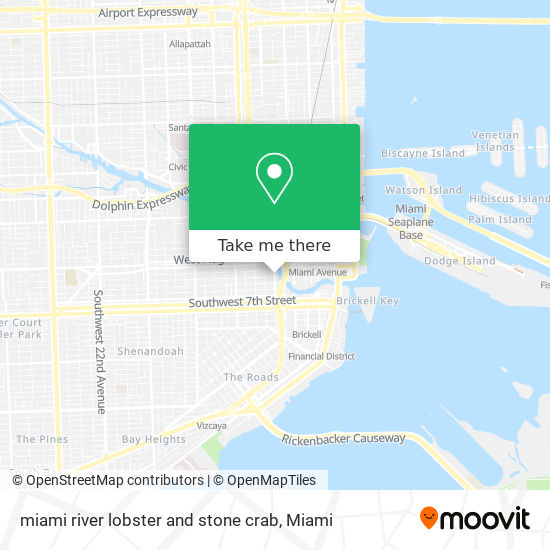 miami river lobster and stone crab map