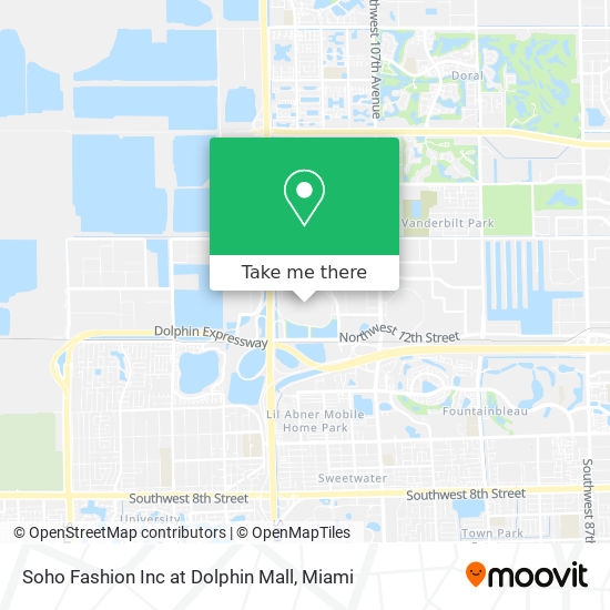 Soho Fashion Inc at Dolphin Mall map