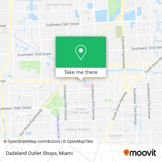 Mapa de Dadeland Outlet Shops