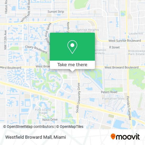 Mapa de Westfield Broward Mall