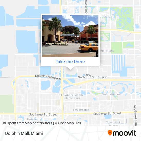 Dolphin mall Miami map - Map of Dolphin mall Miami (Florida - USA)