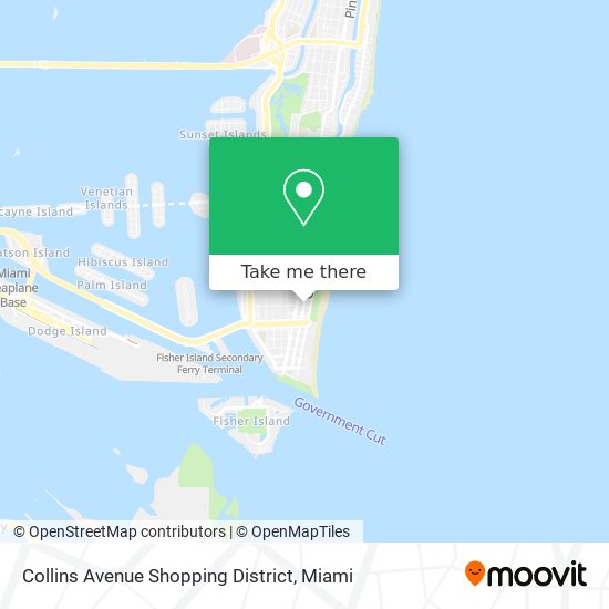 Collins Avenue Shopping District map