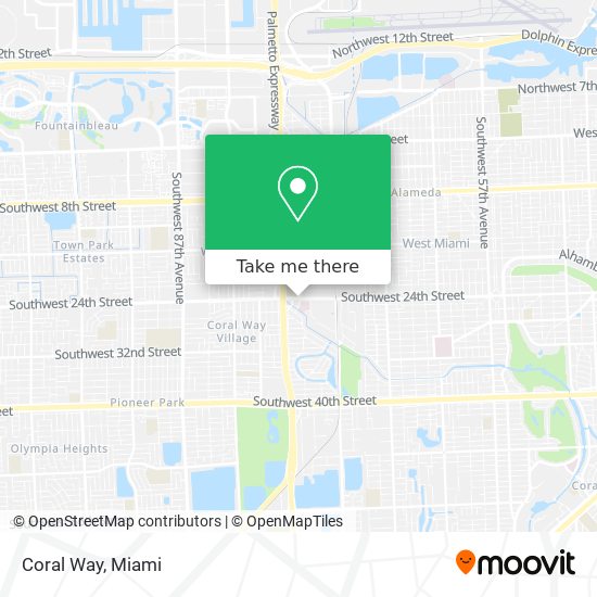 Coral Way map