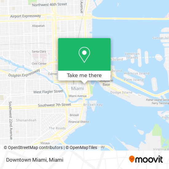 Mapa de Downtown Miami