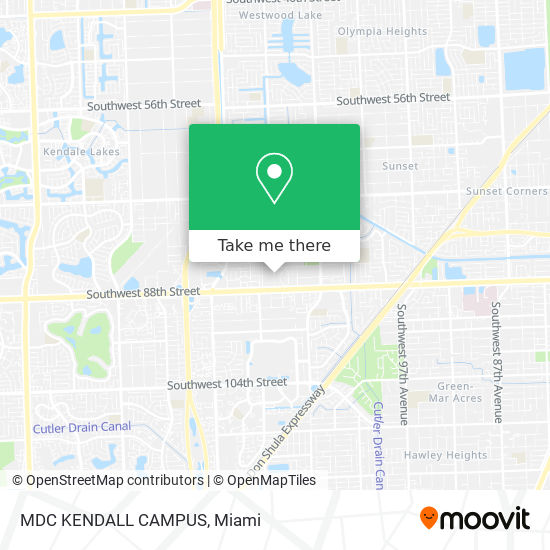 Mapa de MDC KENDALL CAMPUS