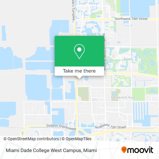 Mapa de Miami Dade College West Campus