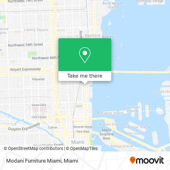 Mapa de Modani Furniture Miami