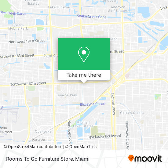 Mapa de Rooms To Go Furniture Store