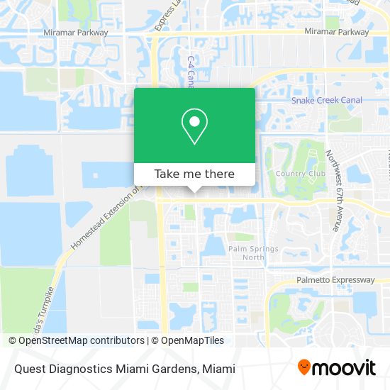 Quest Diagnostics Miami Gardens map