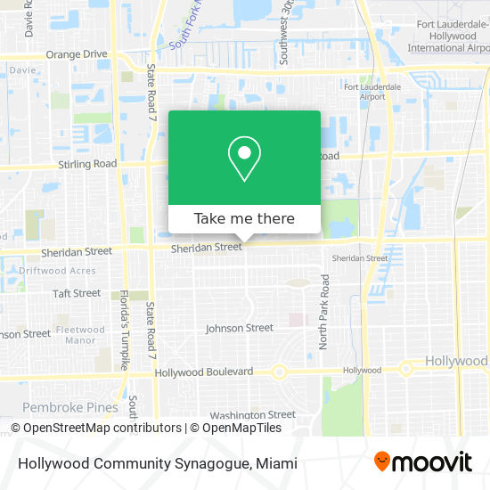 Hollywood Community Synagogue map
