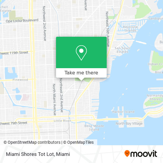 Miami Shores Tot Lot map