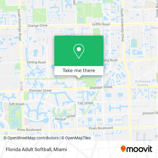 Mapa de Florida Adult Softball