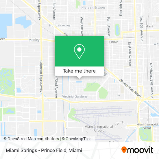 Miami Springs - Prince Field map