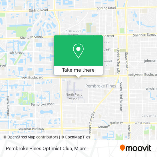 Pembroke Pines Optimist Club map