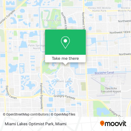 Mapa de Miami Lakes Optimist Park