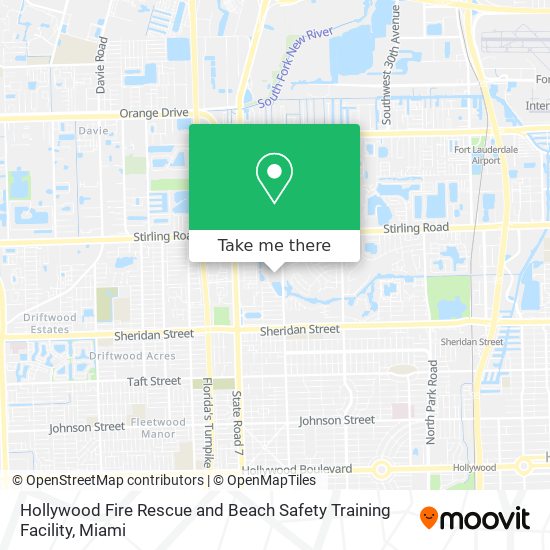 Mapa de Hollywood Fire Rescue and Beach Safety Training Facility