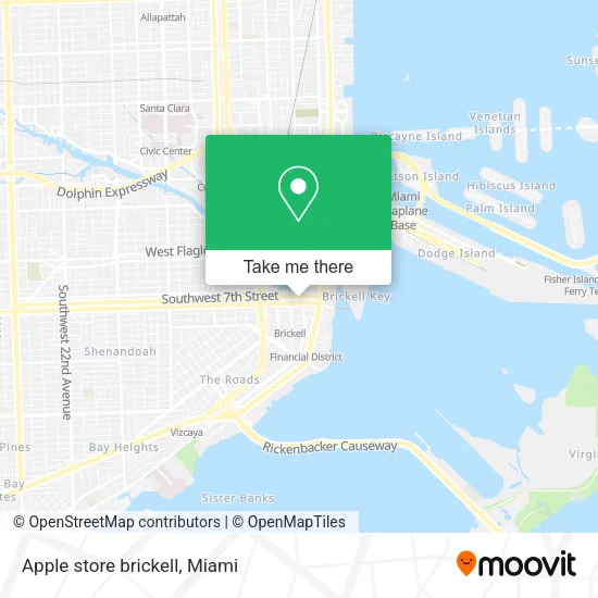 Apple store brickell map