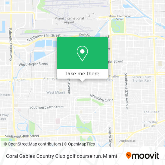 Coral Gables Country Club golf course run map