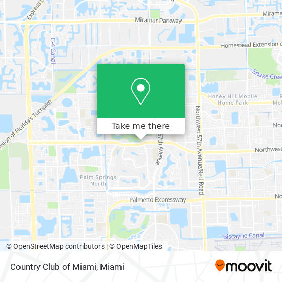 Country Club of Miami map