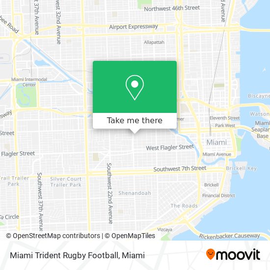 Miami Trident Rugby Football map