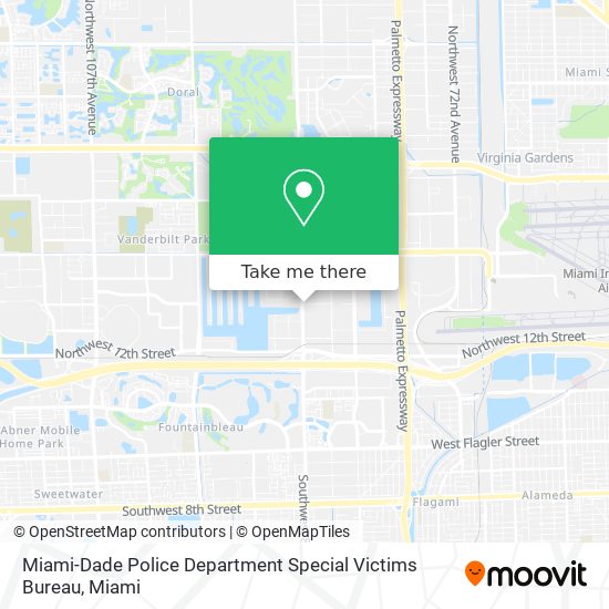 Miami-Dade Police Department Special Victims Bureau map