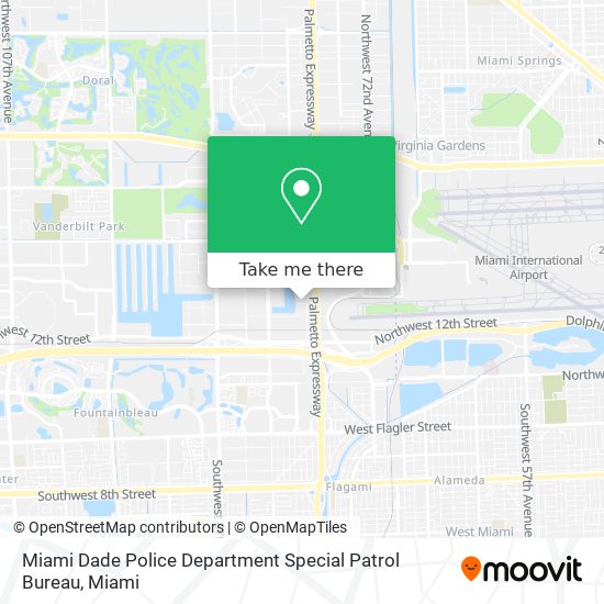 Mapa de Miami Dade Police Department Special Patrol Bureau
