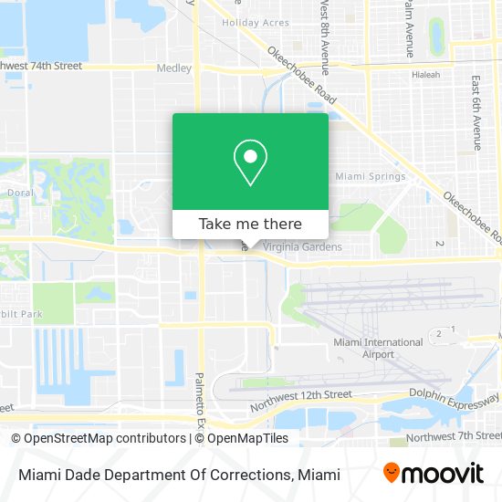 Mapa de Miami Dade Department Of Corrections