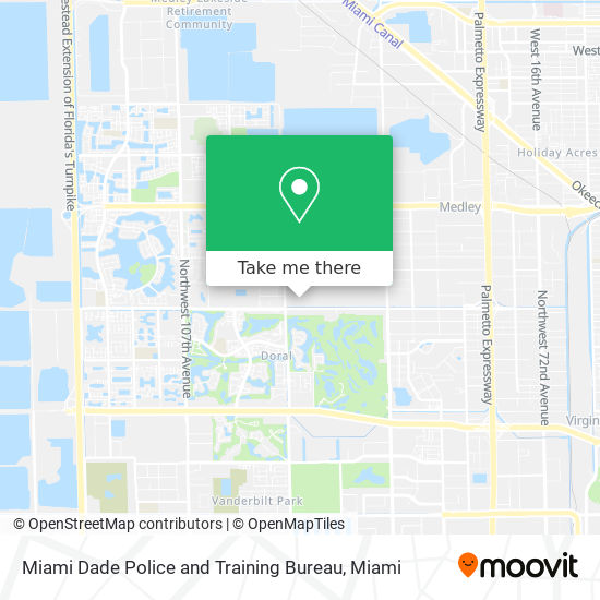 Mapa de Miami Dade Police and Training Bureau