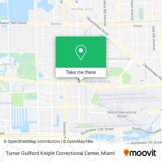 Mapa de Turner Guilford Knight Correctional Center