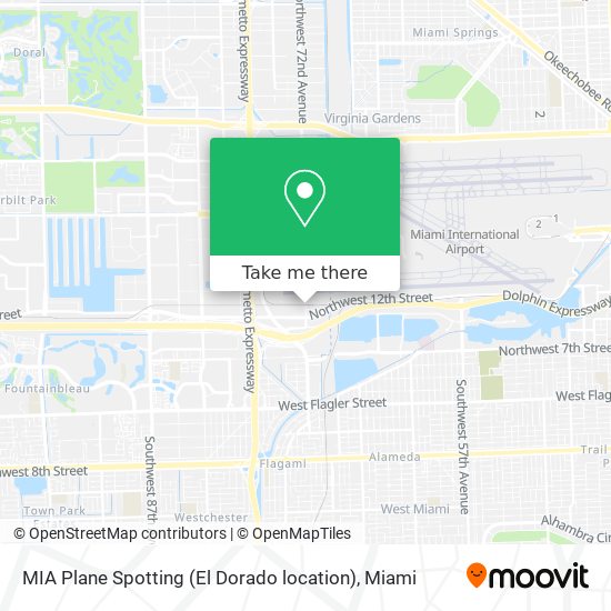 MIA Plane Spotting (El Dorado location) map