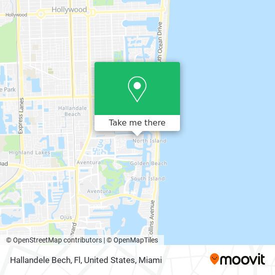 Hallandele Bech, Fl, United States map