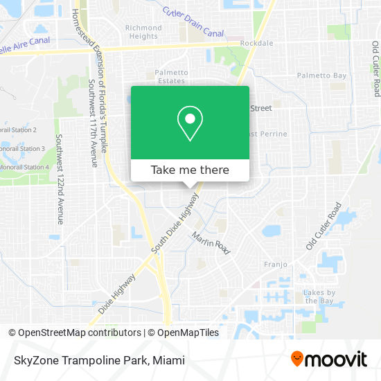 Mapa de SkyZone Trampoline Park