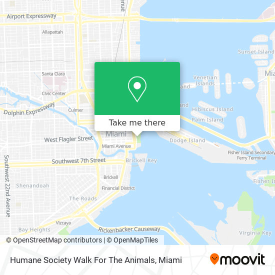 Mapa de Humane Society Walk For The Animals