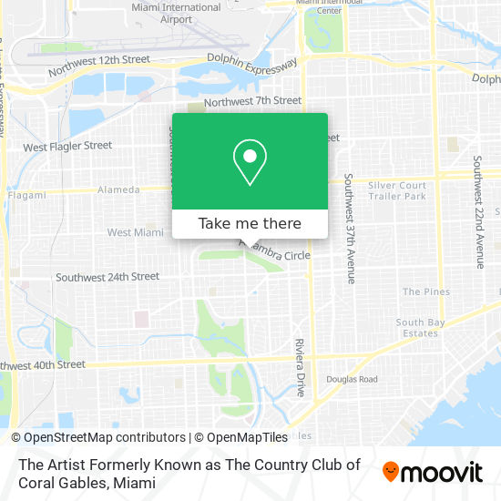 The Artist Formerly Known as The Country Club of Coral Gables map