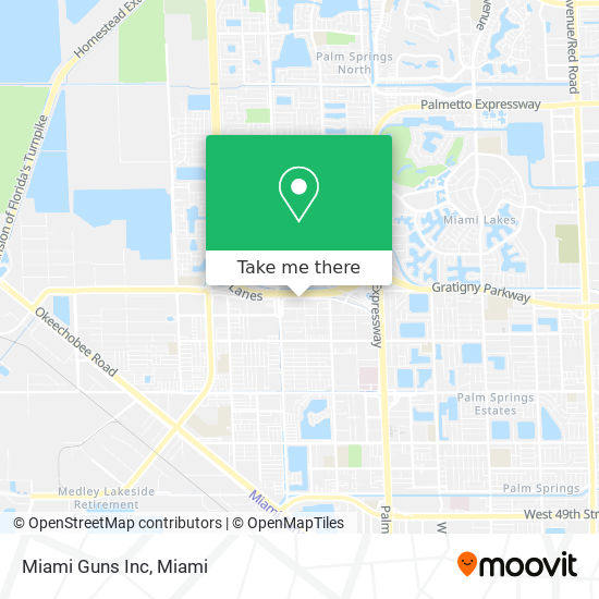 Mapa de Miami Guns Inc