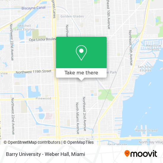 Mapa de Barry University - Weber Hall