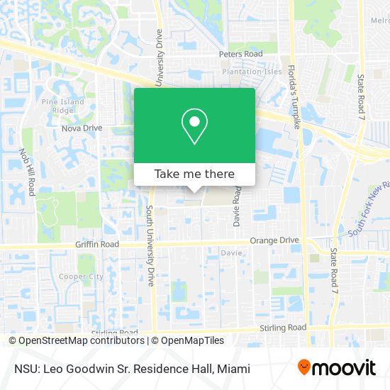 Mapa de NSU: Leo Goodwin Sr. Residence Hall