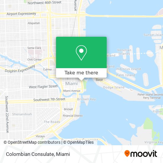 Colombian Consulate map