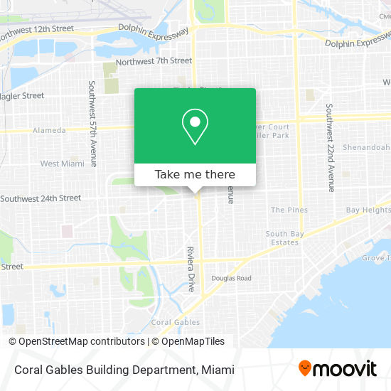 Coral Gables Building Department map