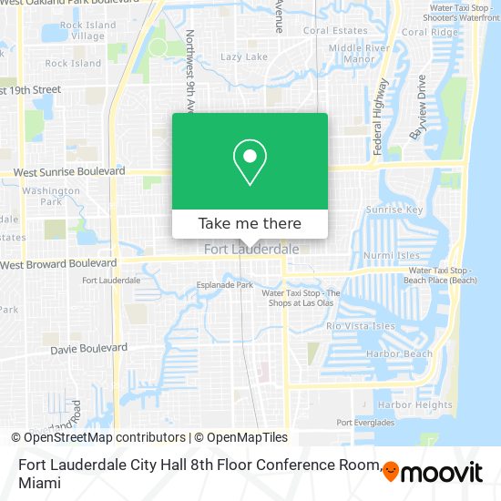 Fort Lauderdale City Hall 8th Floor Conference Room map