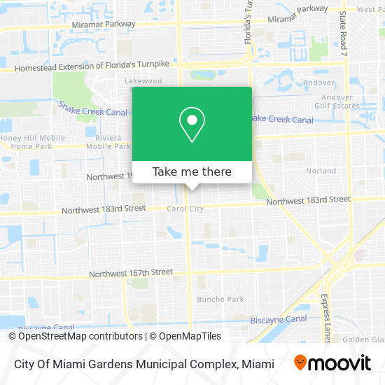 Mapa de City Of Miami Gardens Municipal Complex