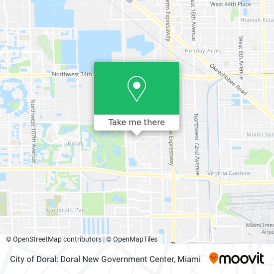 City of Doral: Doral New Government Center map