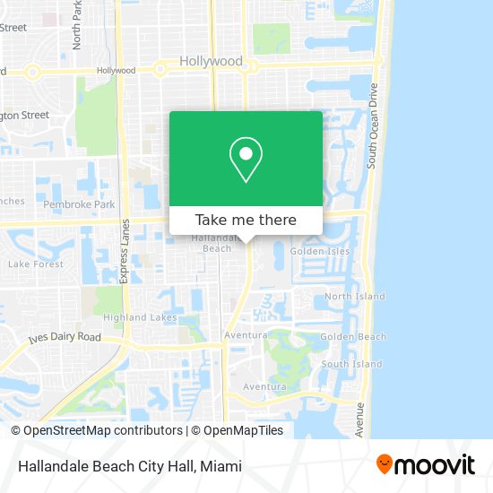 Mapa de Hallandale Beach City Hall